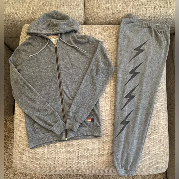 Aviator Nation Gray Hoodie and Sweatpants Set - Picture 2 of 9
